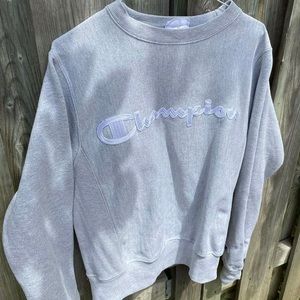 gray champion crewneck